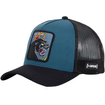 Boné trucker azul marinho pantera Black Panther PAN Beasts da Capslab