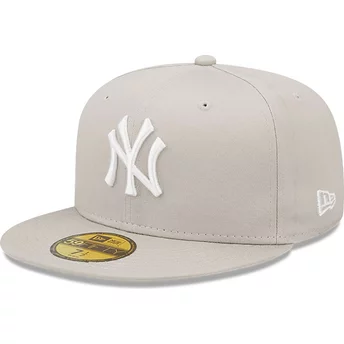 Boné plano bege justo 59FIFTY League Essential da New York Yankees MLB da New Era