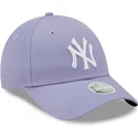 bone-curvo-violeta-ajustavel-para-mulheres-9forty-league-essential-da-new-york-yankees-mlb-da-new-era