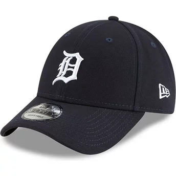 Boné curvo azul marinho ajustável 9FORTY The League da Detroit Tigers MLB da New Era