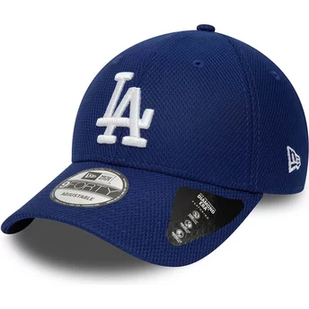 Boné curvo azul ajustável 9FORTY Diamond Era Essential da Los Angeles Dodgers MLB da New Era