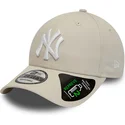 bone-curvo-bege-ajustavel-9forty-repreve-league-essential-da-new-york-yankees-mlb-da-new-era