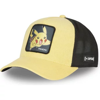 Boné trucker amarelo e preto Pikachu PIK1 CT Pokémon da Capslab