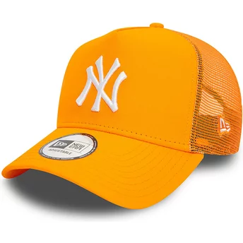 Boné trucker laranja A Frame League Essential da New York Yankees MLB da New Era