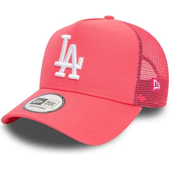 Boné trucker rosa A Frame League Essential da Los Angeles Dodgers MLB da New Era