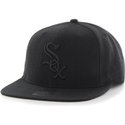 bone-plano-preto-snapback-com-logo-preto-dos-chicago-white-sox-mlb-sure-shot-da-47-brand