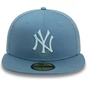 bone-plano-azul-justo-com-logo-azul-59fifty-league-essential-da-new-york-yankees-mlb-da-new-era