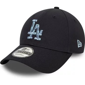 Boné curvo azul marinho ajustável 9FORTY Animal Infill da Los Angeles Dodgers MLB da New Era