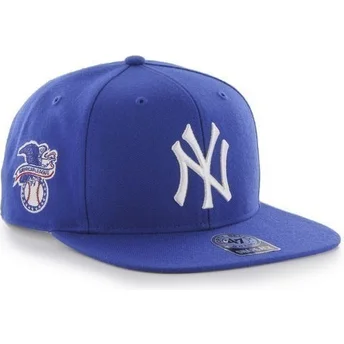 Boné plano azul snapback dos New York Yankees MLB Sure Shot da 47 Brand