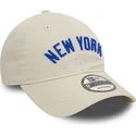 bone-curvo-bege-ajustavel-9twenty-wordmark-da-new-york-yankees-mlb-da-new-era