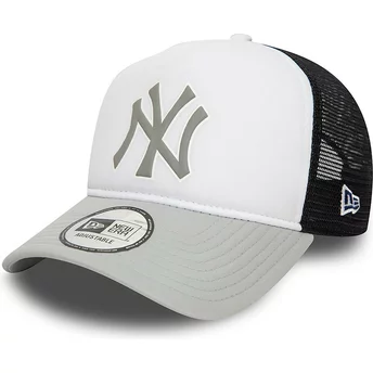 Boné trucker cinza A Frame Logo da New York Yankees MLB da New Era