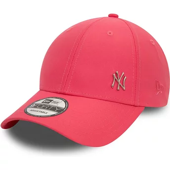 Boné curvo rosa ajustável 9FORTY Flawless da New York Yankees MLB da New Era