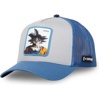 Boné trucker cinza e azul Son Goku SON Dragon Ball da Capslab