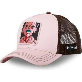 Boné trucker rosa Kid Buu BUU CT Dragon Ball da Capslab