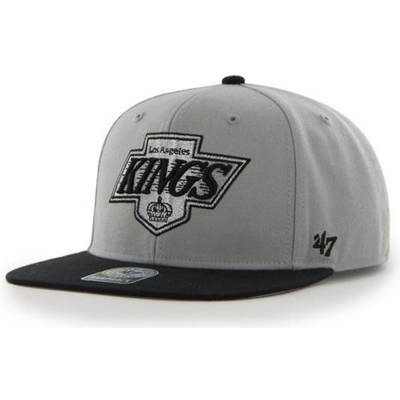 bone-plano-cinza-snapback-dos-los-angeles-kings-nhl-sure-shot-da-47-brand