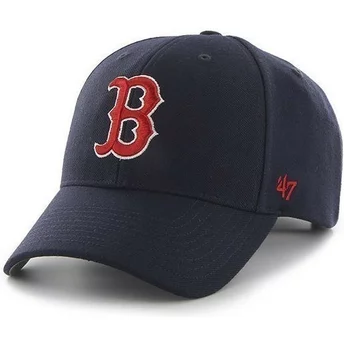 Boné curvo azul marinho com logo vermelho dos Boston Red Sox MLB Clean Up da 47 Brand