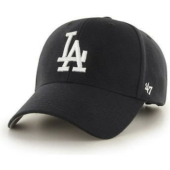 Boné curvo preto dos Los Angeles Dodgers MLB da 47 Brand