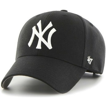 Boné curvo preto dos New York Yankees MLB da 47 Brand