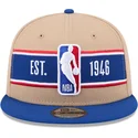 bone-plano-castanho-e-azul-snapback-9fifty-draft-2024-da-nba-da-new-era