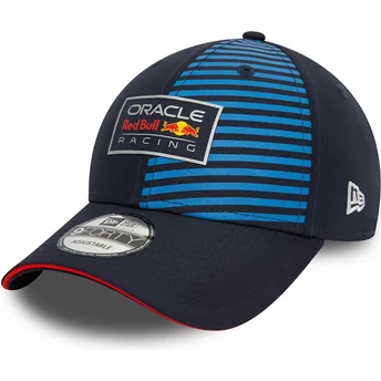 Boné curvo azul marinho snapback 9FORTY da Red Bull Racing Formula 1 da New Era