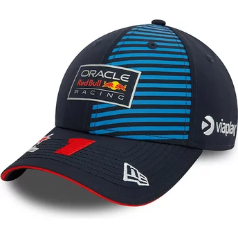 Boné curvo azul marinho snapback Max Verstappen 9FORTY da Red Bull Racing Formula 1 da New Era