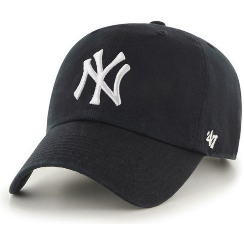 bone-curvo-preto-dos-new-york-yankees-mlb-clean-up-da-47-brand