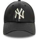 bone-curvo-preto-ajustavel-9forty-leather-da-new-york-yankees-mlb-da-new-era