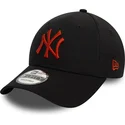 bone-curvo-preto-ajustavel-com-logo-vermelho-9forty-league-essential-da-new-york-yankees-mlb-da-new-era