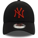 bone-curvo-preto-ajustavel-com-logo-vermelho-9forty-league-essential-da-new-york-yankees-mlb-da-new-era