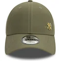 bone-curvo-verde-ajustavel-com-logo-dourado-9forty-flawless-da-new-york-yankees-mlb-da-new-era