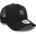 bone-trucker-preto-a-frame-metallic-da-new-york-yankees-mlb-da-new-era