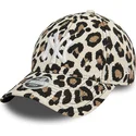 bone-curvo-leopardo-ajustavel-para-mulheres-9forty-da-new-york-yankees-mlb-da-new-era