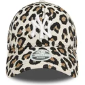 bone-curvo-leopardo-ajustavel-para-mulheres-9forty-da-new-york-yankees-mlb-da-new-era