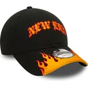 bone-curvo-preto-e-laranja-ajustavel-9twenty-race-flame-da-new-era