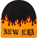 gorro-preto-e-laranja-skull-knit-flame-da-new-era