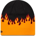 gorro-preto-e-laranja-skull-knit-flame-da-new-era