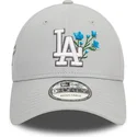 bone-curvo-cinza-ajustavel-9forty-flower-icon-da-los-angeles-dodgers-mlb-da-new-era