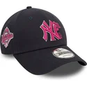 bone-curvo-azul-marinho-ajustavel-com-logo-rosa-9forty-flower-icon-da-new-york-yankees-mlb-da-new-era