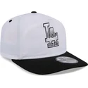 bone-curvo-branco-e-preto-snapback-golfer-chrome-logo-da-los-angeles-dodgers-mlb-da-new-era