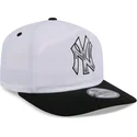 bone-curvo-branco-e-preto-snapback-golfer-chrome-logo-da-new-york-yankees-mlb-da-new-era