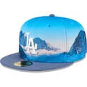 bone-plano-azul-justo-59fifty-photoreal-da-los-angeles-dodgers-mlb-da-new-era