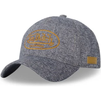 Boné curvo cinza snapback JEA02 da Von Dutch