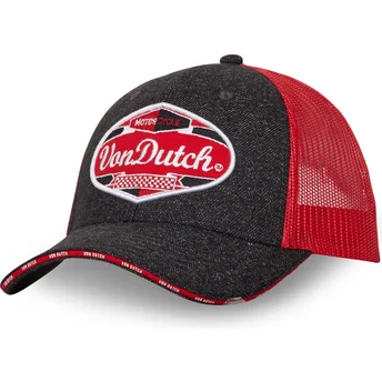 Boné trucker preto e vermelho MIXGREY03 da Von Dutch