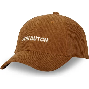 Boné curvo castanho ajustável VEL24 CA da Von Dutch