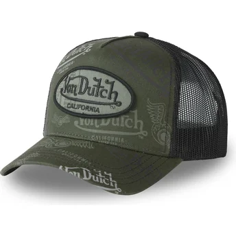 Boné trucker verde e preto CAFE01 da Von Dutch