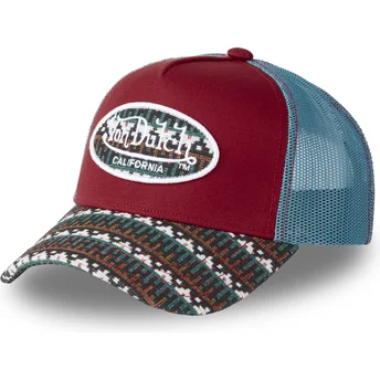 Boné trucker vermelho e azul ETH03 da Von Dutch