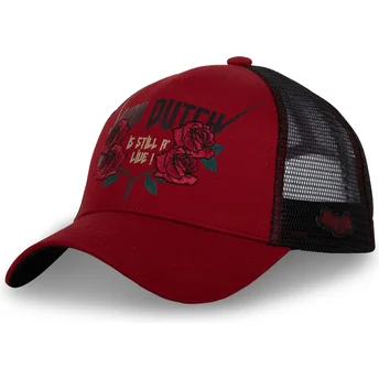 Boné trucker vermelho e preto GUN da Von Dutch