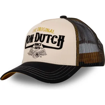 Boné trucker bege e preto THE da Von Dutch