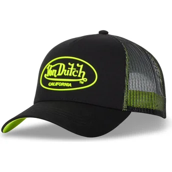 Boné trucker preto e amarelo DOM Y da Von Dutch