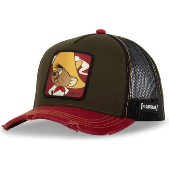 Boné trucker verde e vermelho Speedy Gonzáles LOO10 SPE Looney Tunes da Capslab